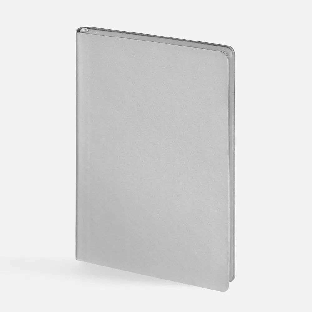 Блокнот Flex Shall ver.2, серебристый заказать онлайн с вашим дизайном на заказ в Москве и области