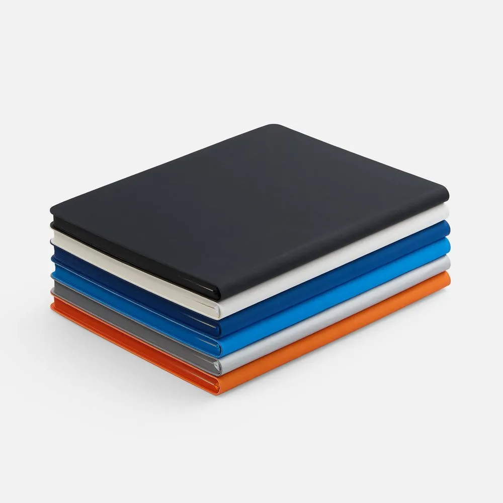 Блокнот Flex Shall ver.2, серебристый заказать онлайн с вашим дизайном на заказ в Москве и области