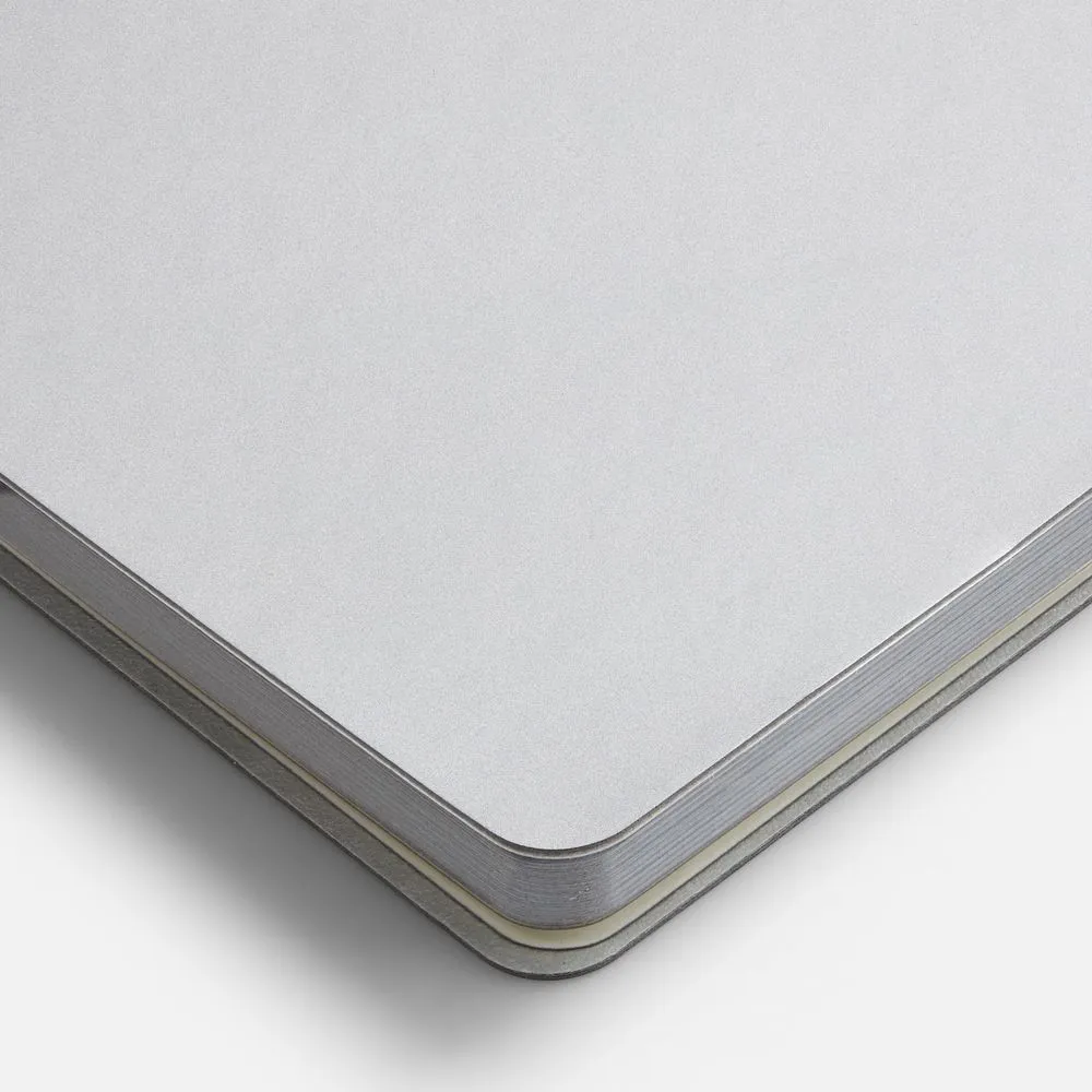 Блокнот Flex Shall ver.2, серебристый заказать онлайн с вашим дизайном на заказ в Москве и области