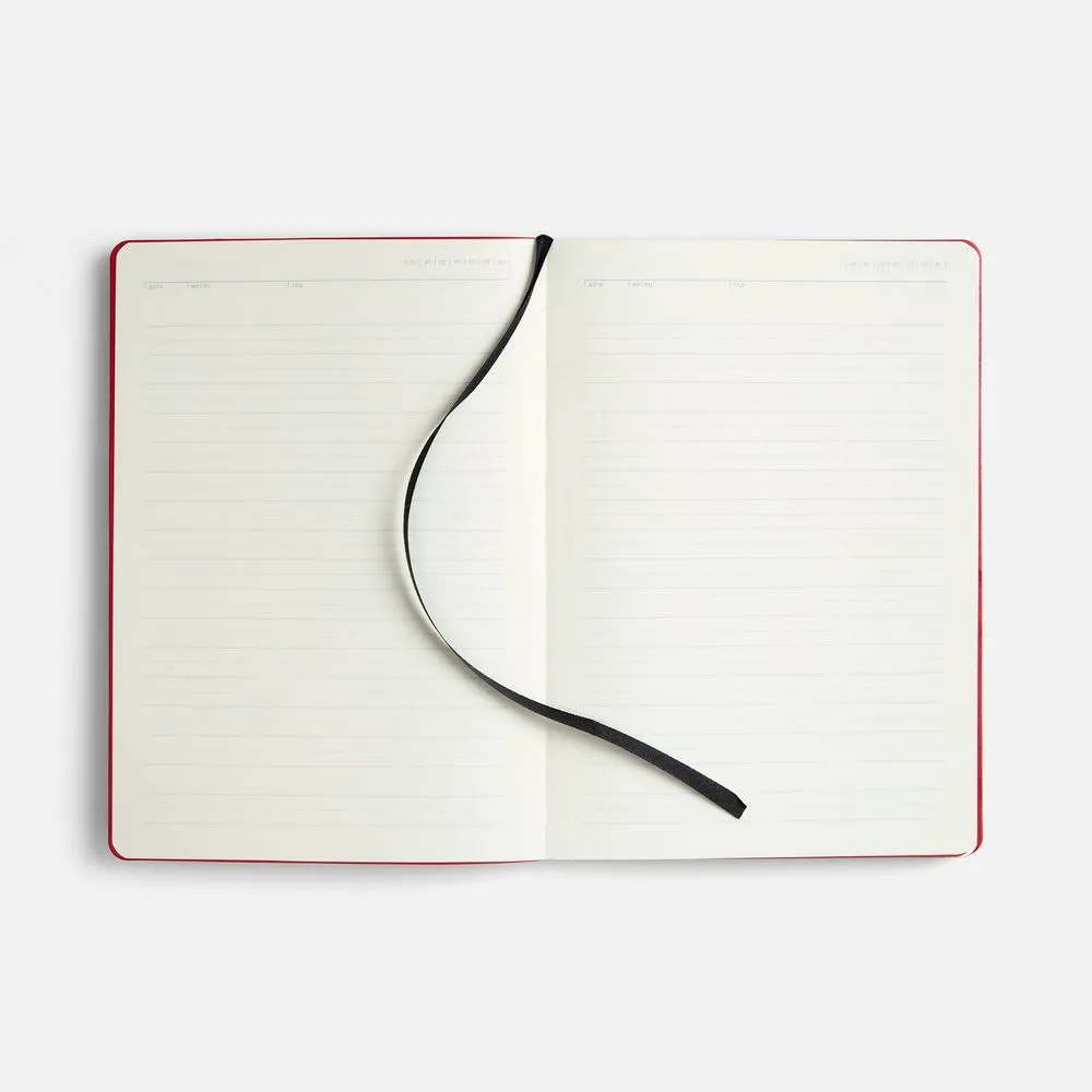 Ежедневник Doppio, недатированный, черный с красным заказать онлайн с вашим дизайном на заказ в Москве и области