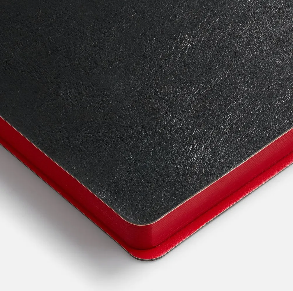 Ежедневник Doppio, недатированный, черный с красным заказать онлайн с вашим дизайном на заказ в Москве и области