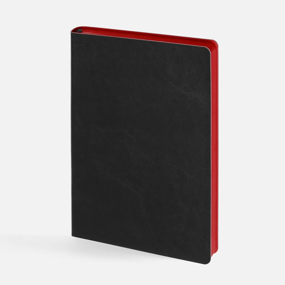 Ежедневник Doppio, недатированный, черный с красным заказать онлайн с вашим дизайном на заказ в Москве и области