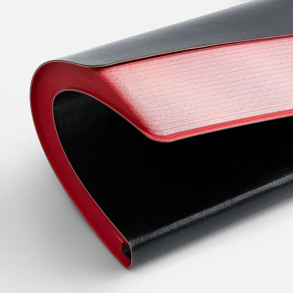 Ежедневник Doppio, недатированный, черный с красным заказать онлайн с вашим дизайном на заказ в Москве и области