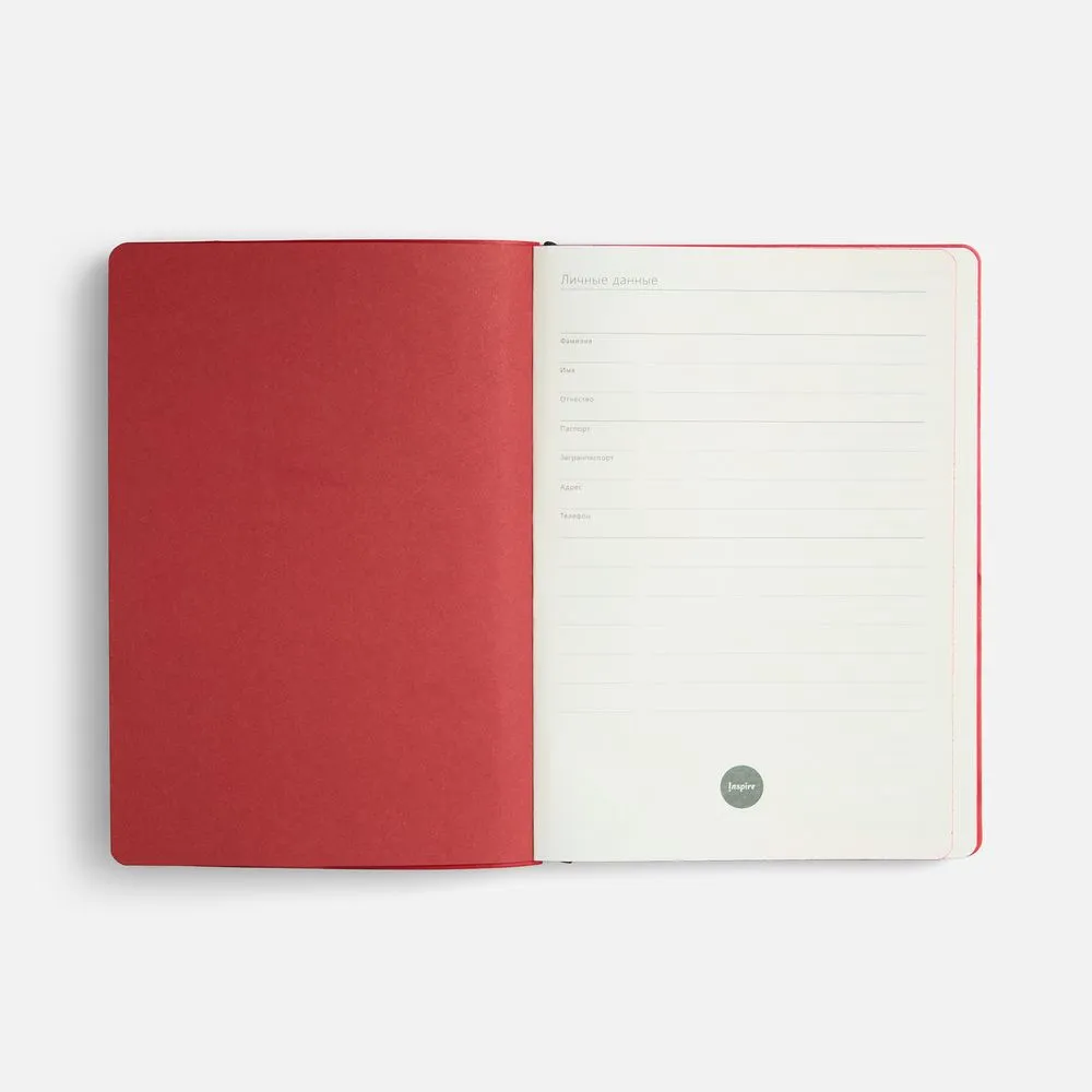 Ежедневник Doppio, недатированный, черный с красным заказать онлайн с вашим дизайном на заказ в Москве и области