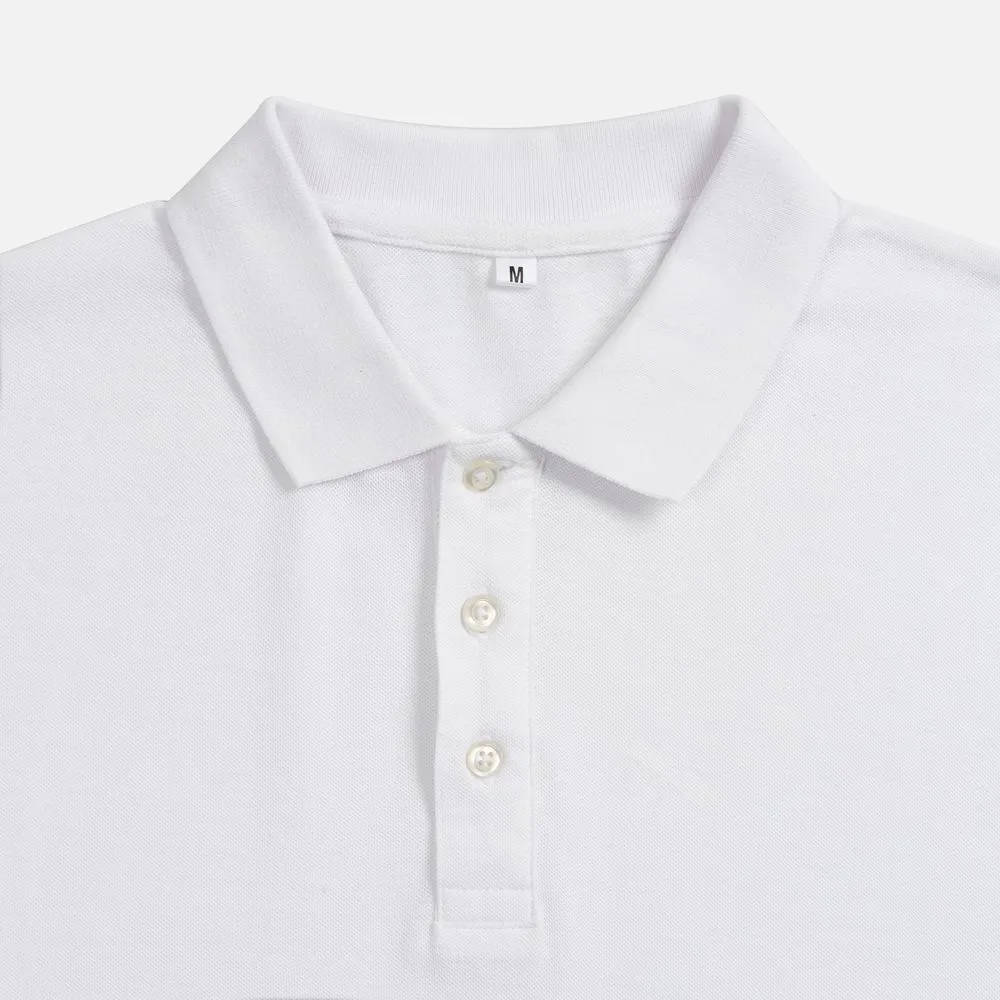 Рубашка поло унисекс Tervise, белая заказать онлайн с вашим дизайном на заказ в Москве и области