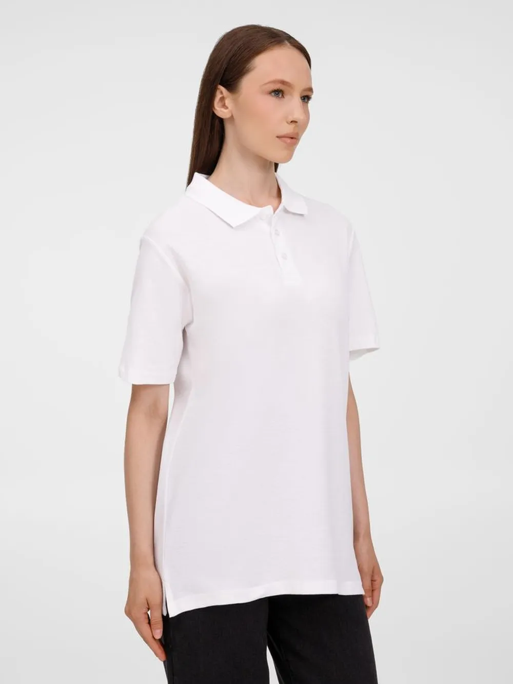 Рубашка поло унисекс Tervise, белая заказать онлайн с вашим дизайном на заказ в Москве и области