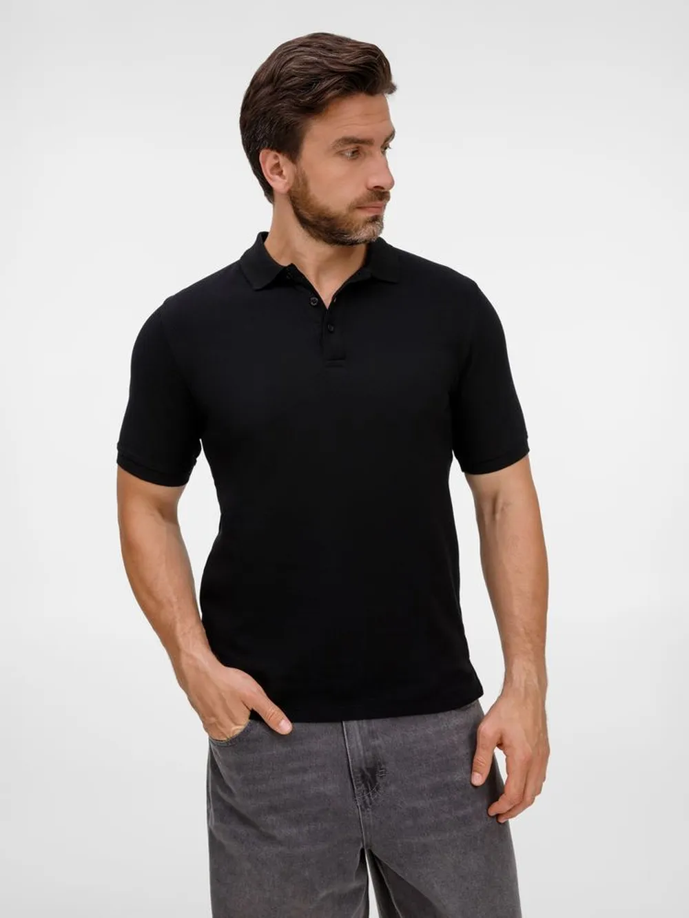 Рубашка поло унисекс Upswing, черная заказать онлайн с вашим дизайном на заказ в Москве и области