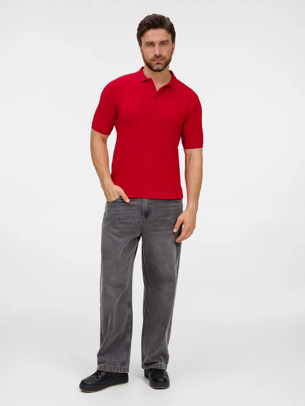 Рубашка поло унисекс Upswing, красная, размер XXL заказать онлайн с вашим дизайном на заказ в Москве и области