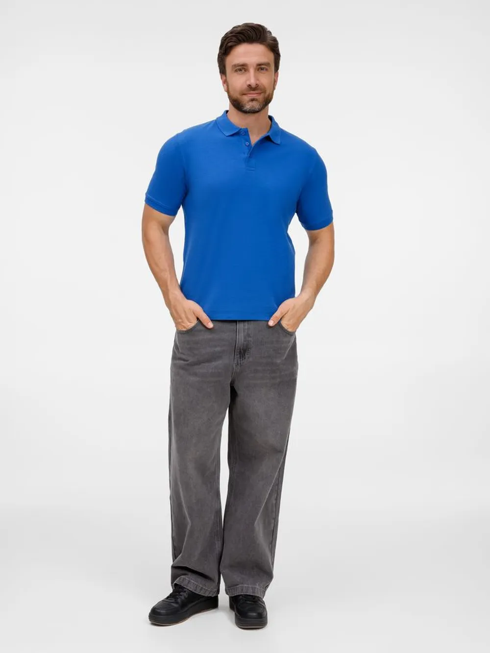 Рубашка поло унисекс Upswing, ярко-синяя заказать онлайн с вашим дизайном на заказ в Москве и области