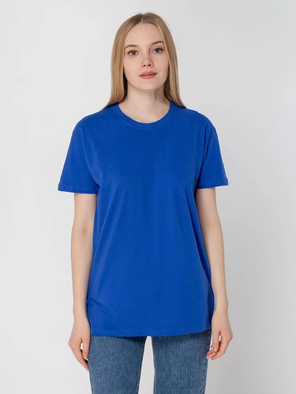 Футболка Regent 150 ярко-синяя (royal), размер XXL заказать онлайн с вашим дизайном на заказ в Москве и области