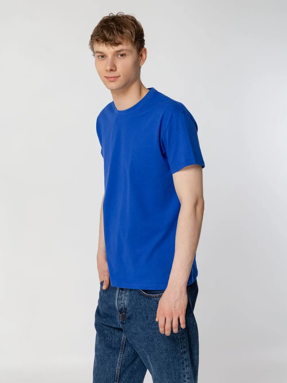 Футболка Regent 150 ярко-синяя (royal), размер XXL заказать онлайн с вашим дизайном на заказ в Москве и области