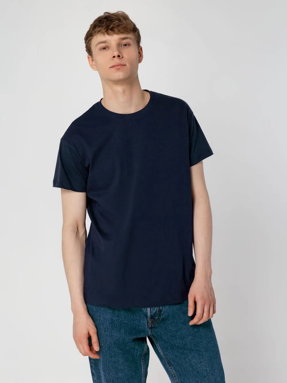 Футболка Regent 150 кобальт (темно-синяя), размер M заказать онлайн с вашим дизайном на заказ в Москве и области