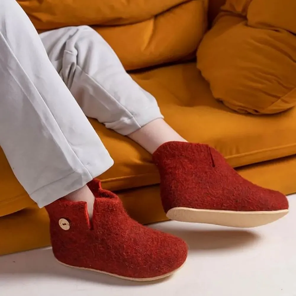 Домашние валенки Wild, красно-коричневые (терракот), размер 47 заказать онлайн с вашим дизайном на заказ в Москве и области