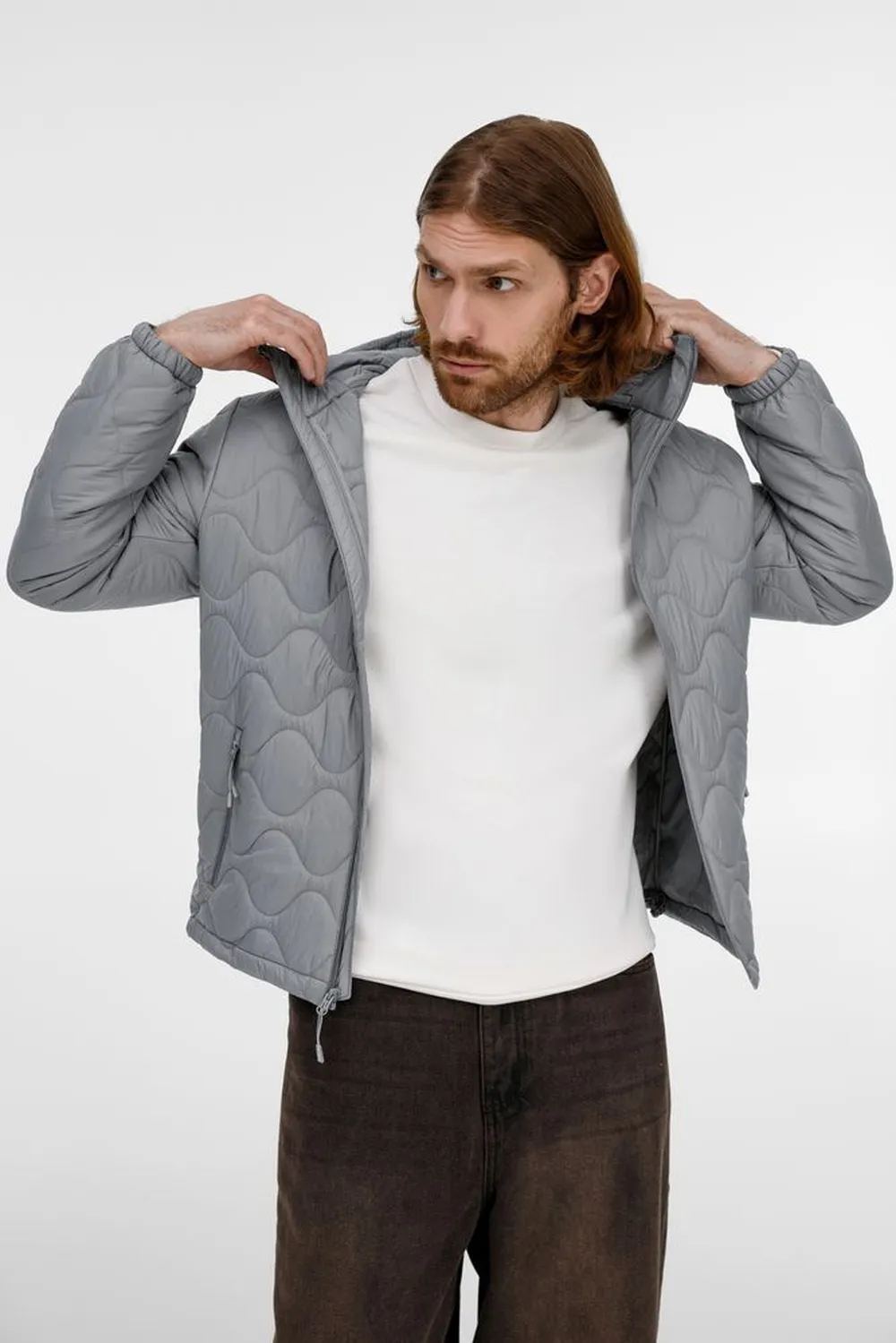 Куртка унисекс Tarnaby, светло-серая, размер S заказать онлайн с вашим дизайном на заказ в Москве и области