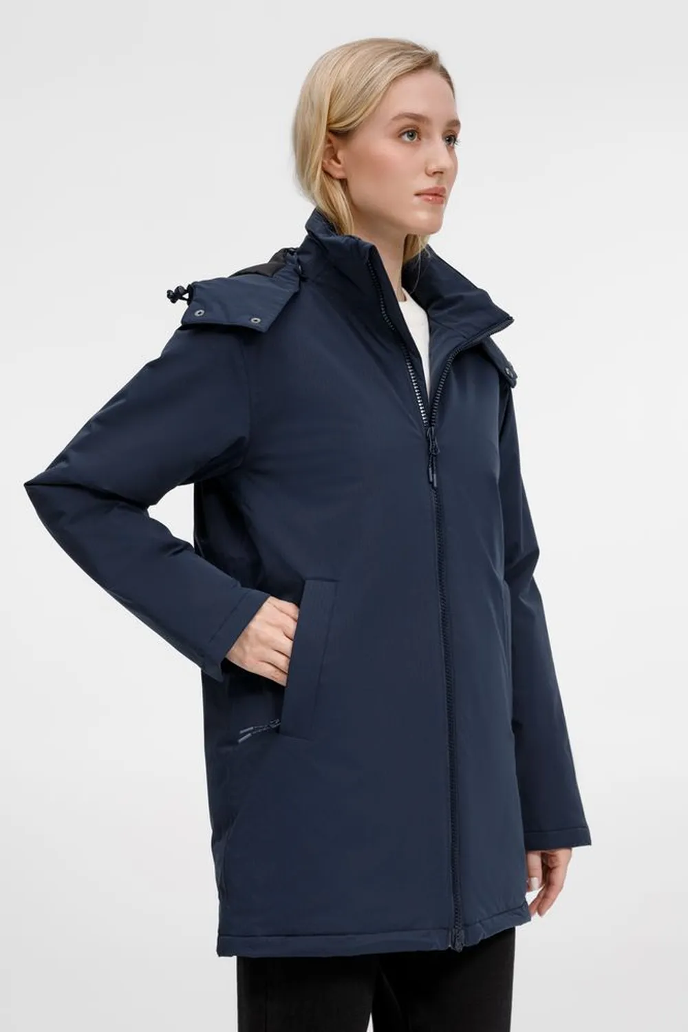 Куртка-парка унисекс Sfera, темно-синяя, размер XL заказать онлайн с вашим дизайном на заказ в Москве и области