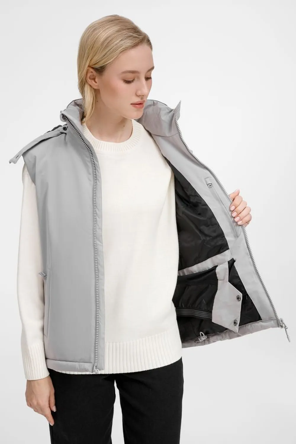 Жилет унисекс Sfera, светло-серый, размер L заказать онлайн с вашим дизайном на заказ в Москве и области