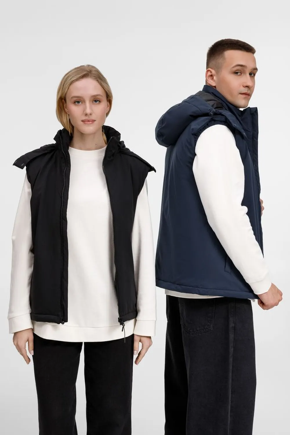 Жилет унисекс Sfera, темно-синий, размер M заказать онлайн с вашим дизайном на заказ в Москве и области