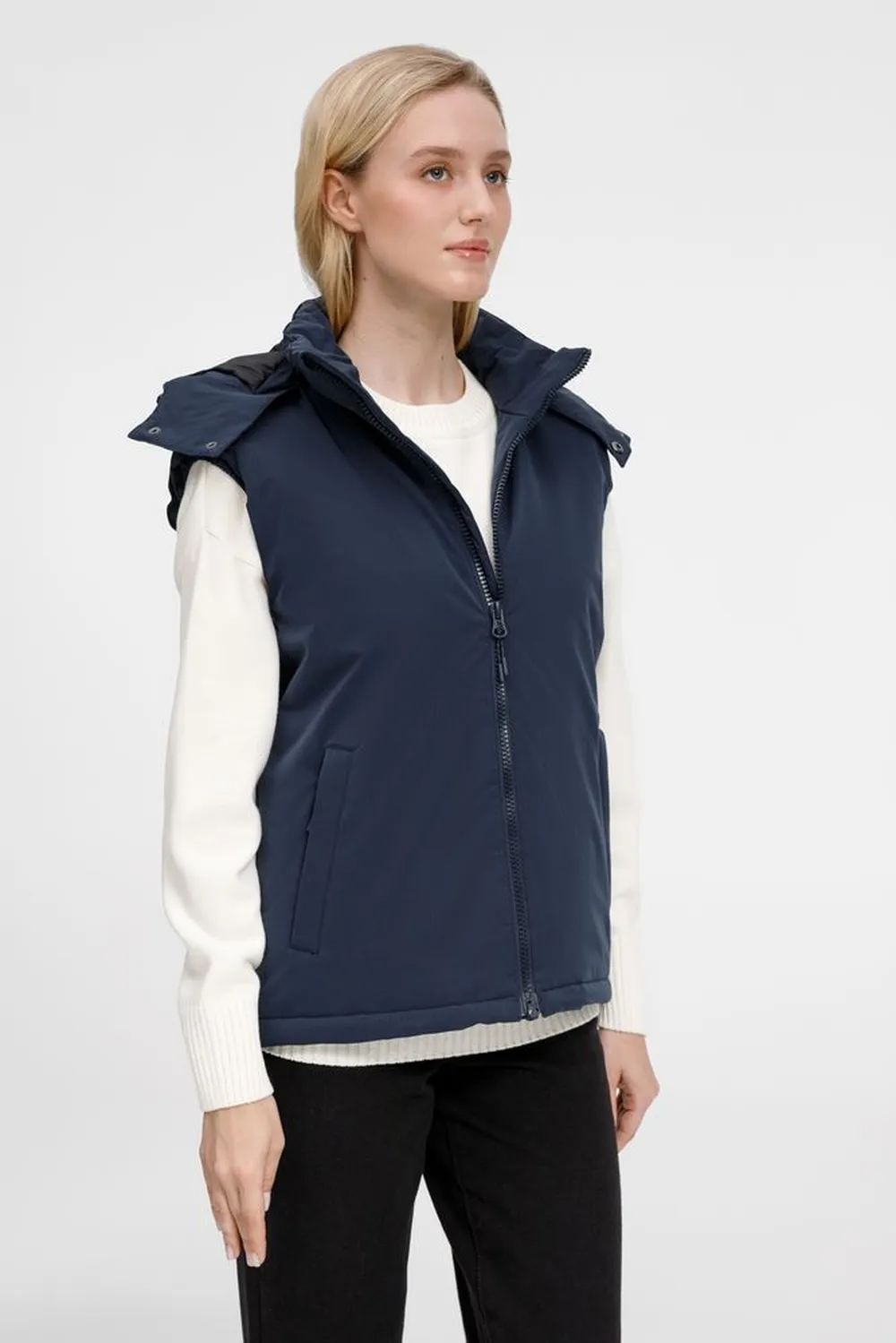 Жилет унисекс Sfera, темно-синий, размер XXL заказать онлайн с вашим дизайном на заказ в Москве и области