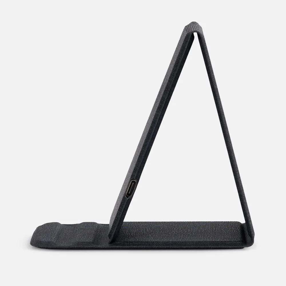 Подставка для смартфона с беспроводной зарядкой Kickstand, серая заказать онлайн с вашим дизайном на заказ в Москве и области