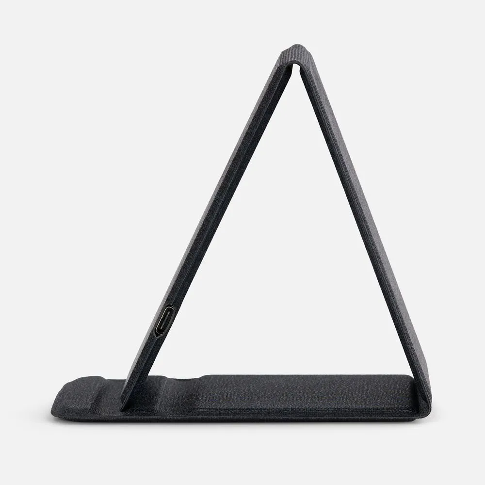 Подставка для смартфона с беспроводной зарядкой Kickstand, серая заказать онлайн с вашим дизайном на заказ в Москве и области