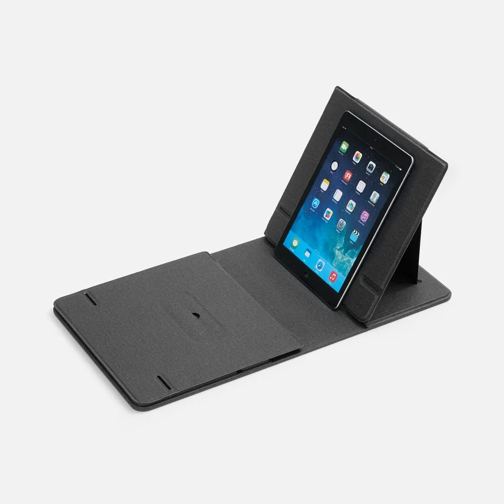 Складной стол для ноутбука с беспроводной зарядкой Kickstand Table, серый заказать онлайн с вашим дизайном на заказ в Москве и области