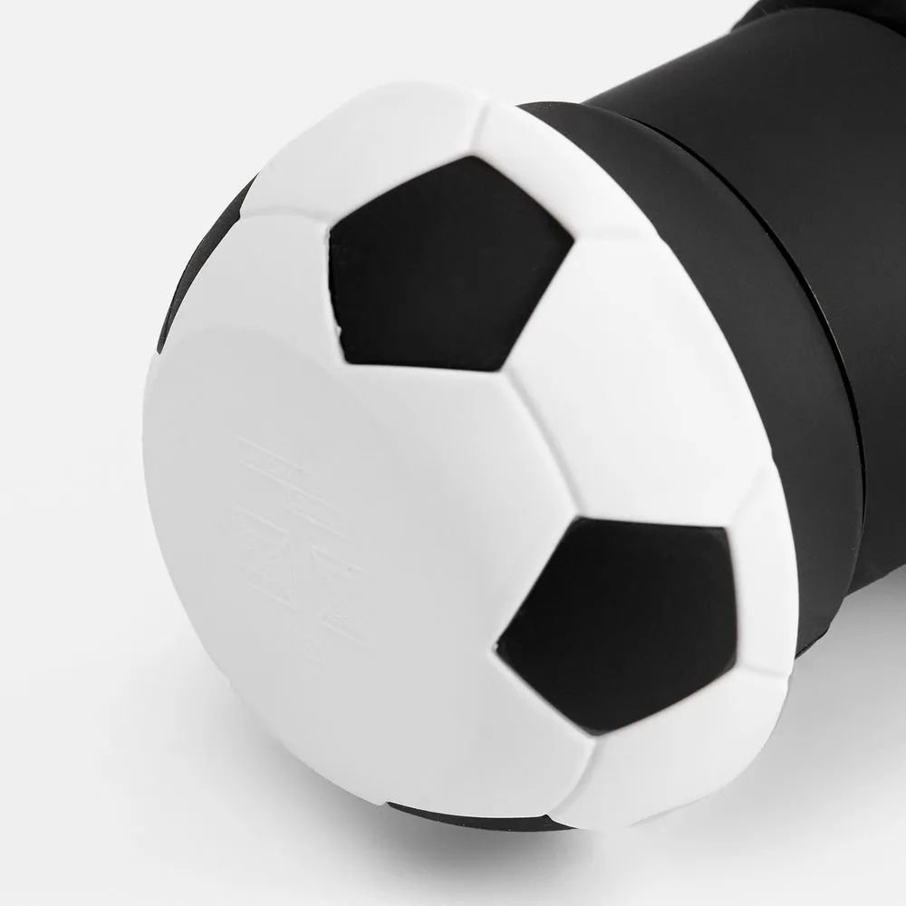 Складная бутылка для воды Football Flex, белая с черным заказать онлайн с вашим дизайном на заказ в Москве и области
