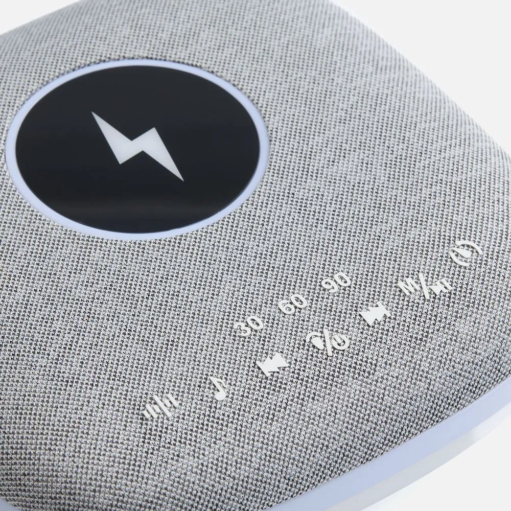 Bluetooth-колонка с беспроводной зарядкой и подсветкой Terrafonic, серая заказать онлайн с вашим дизайном на заказ в Москве и области