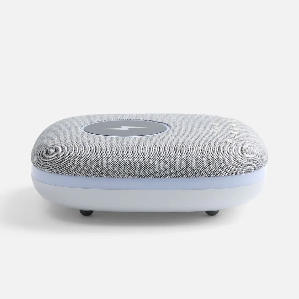 Bluetooth-колонка с беспроводной зарядкой и подсветкой Terrafonic, серая заказать онлайн с вашим дизайном на заказ в Москве и области