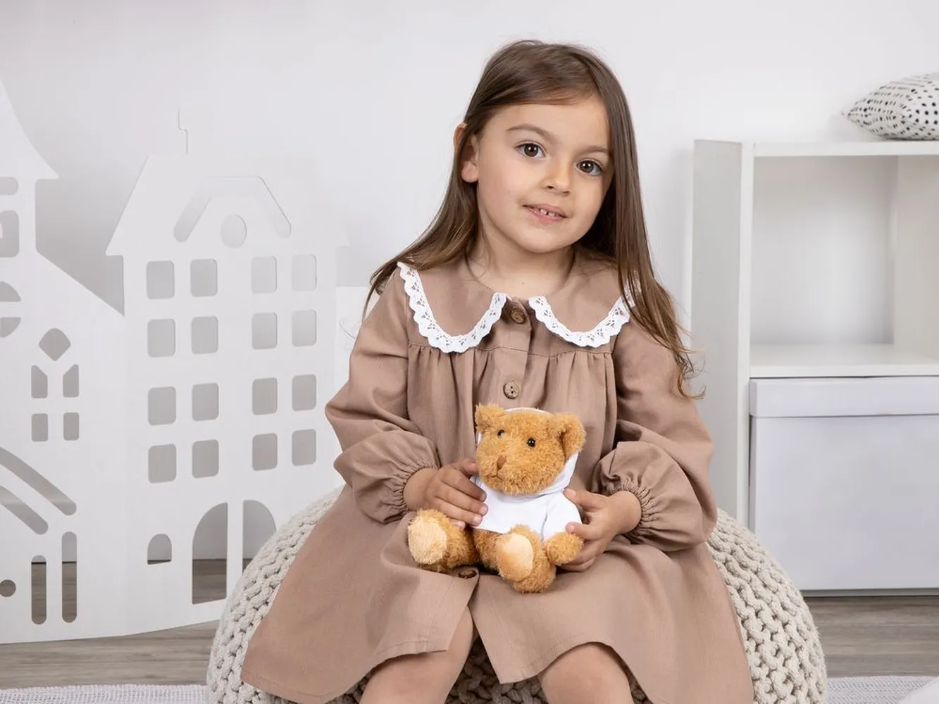 Мягкая игрушка «Мишка Cuddleton» в белом худи заказать онлайн с вашим дизайном на заказ в Москве и области