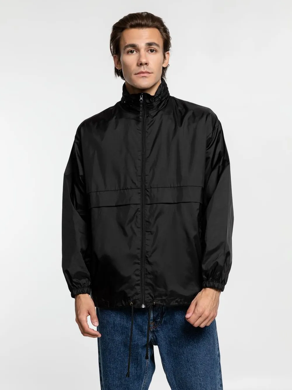 Ветровка из нейлона Surf 210 черная, размер XL заказать онлайн с вашим дизайном на заказ в Москве и области