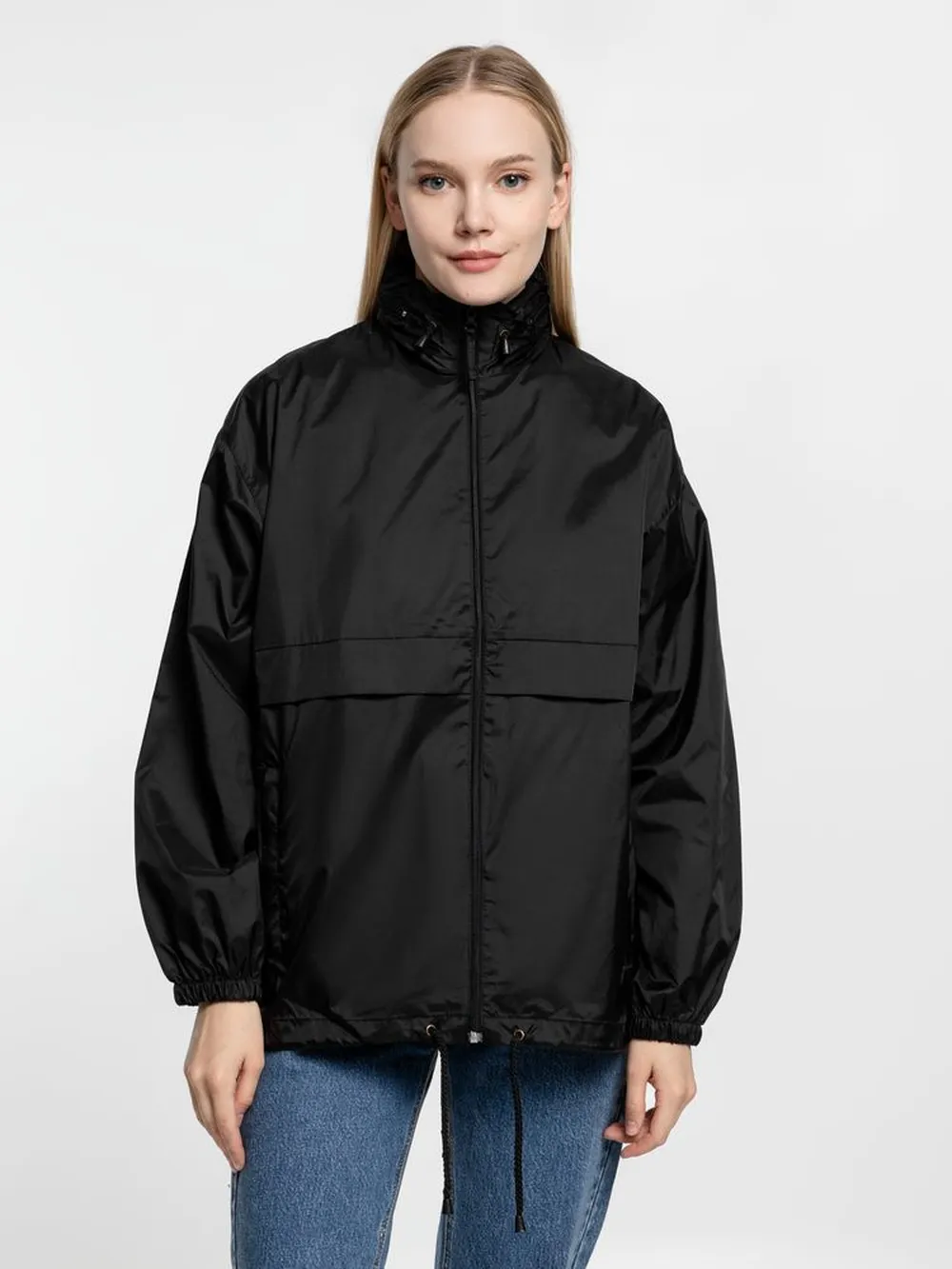 Ветровка из нейлона Surf 210 черная, размер XL заказать онлайн с вашим дизайном на заказ в Москве и области