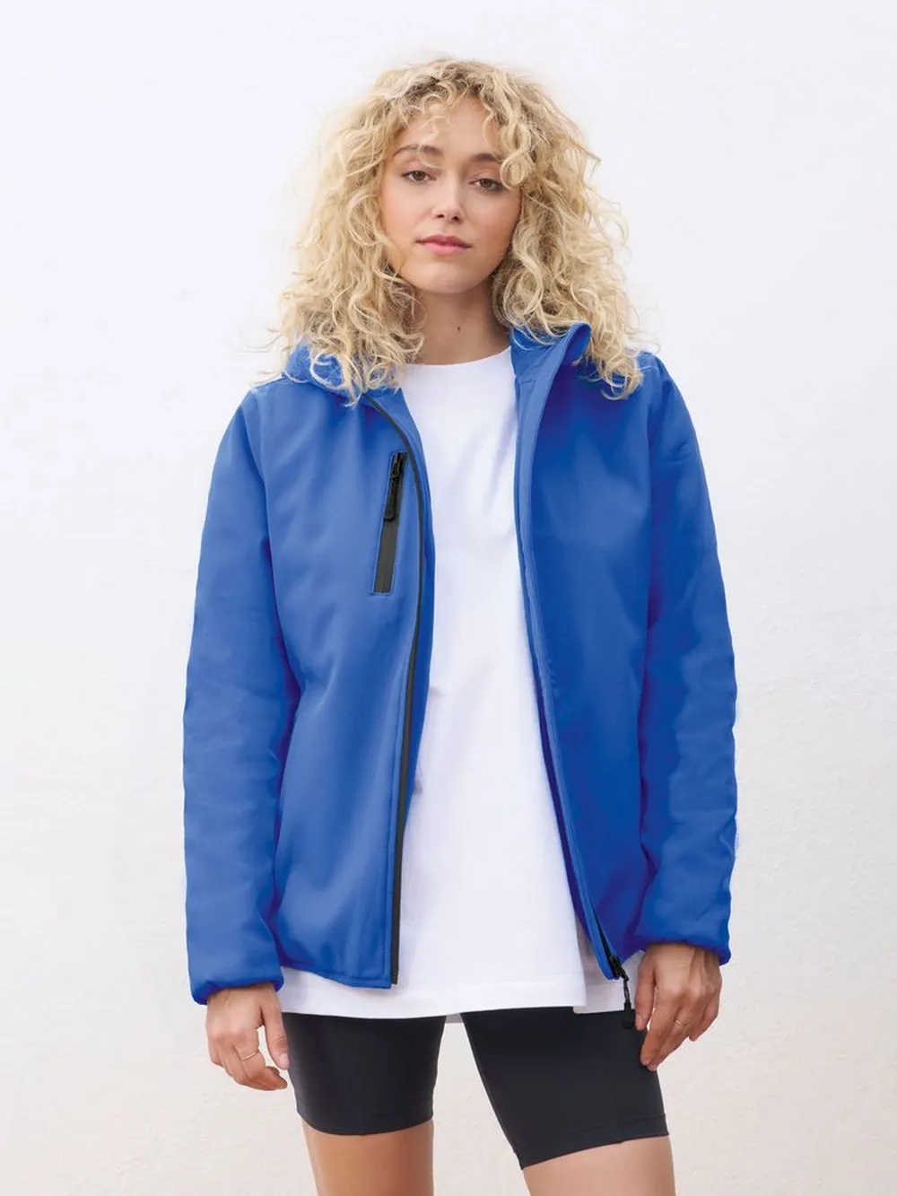 Куртка софтшелл с капюшоном женская Falcon Women, ярко-синяя (royal), размер 3XL заказать онлайн с вашим дизайном на заказ в Москве и области