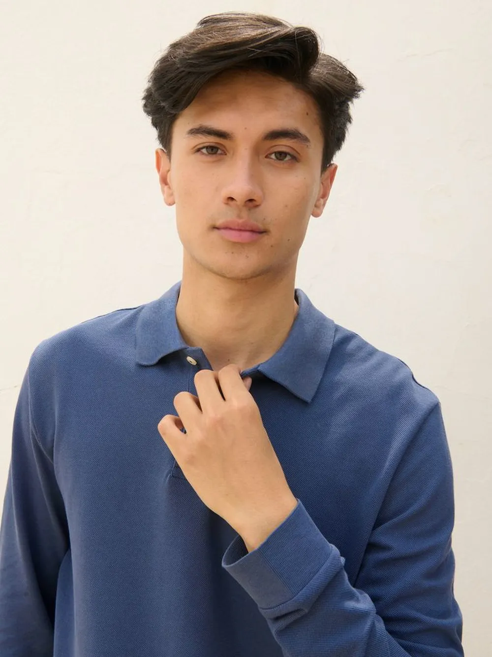 Рубашка поло унисекс с длинным рукавом Pacific LSL, синяя (джинс), размер L заказать онлайн с вашим дизайном на заказ в Москве и области