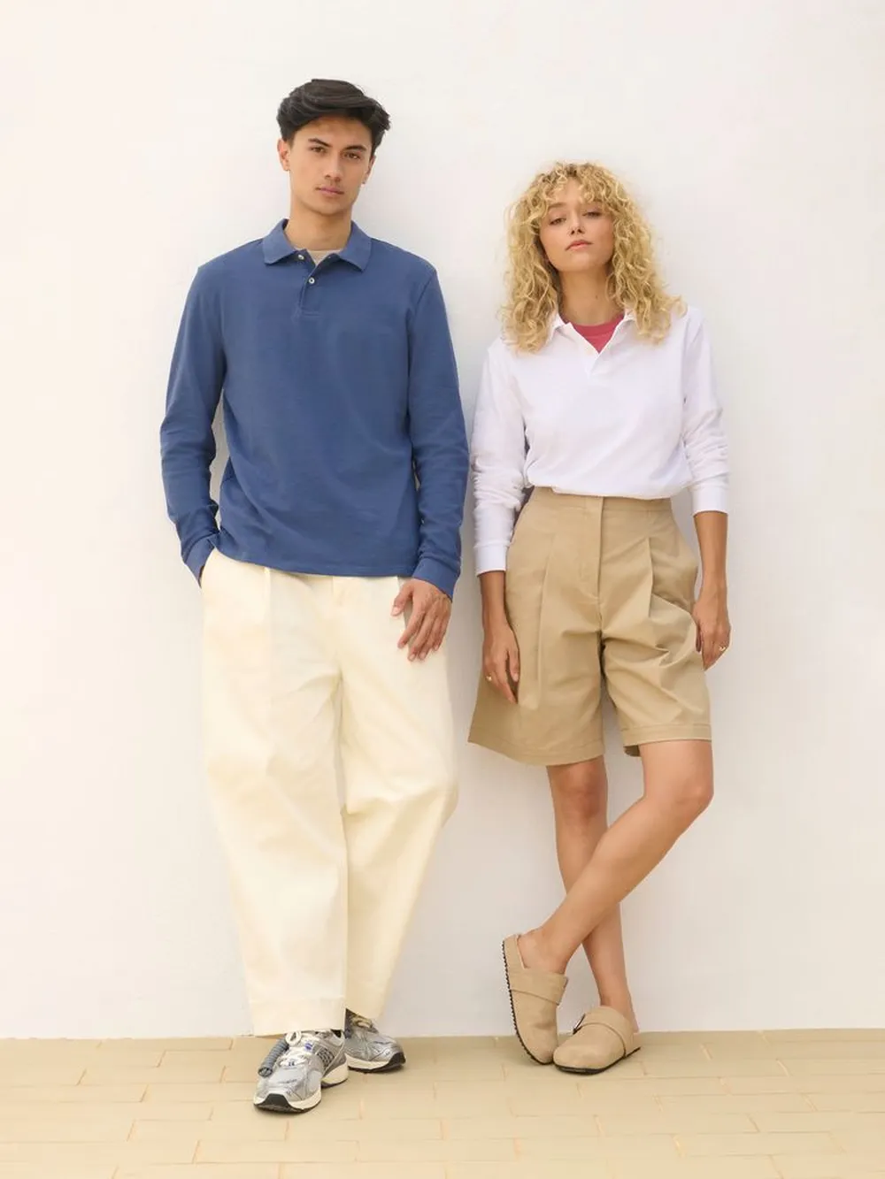 Рубашка поло унисекс с длинным рукавом Pacific LSL, синяя (джинс), размер L заказать онлайн с вашим дизайном на заказ в Москве и области