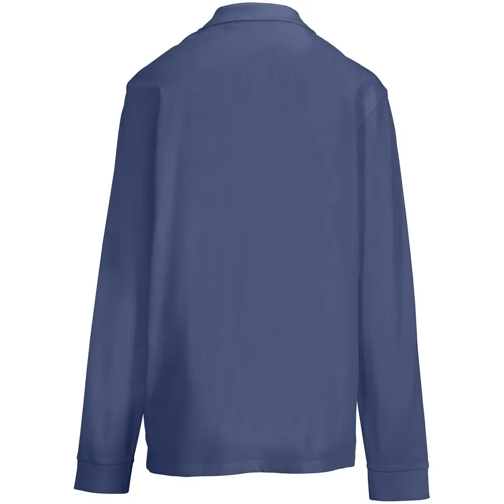 Рубашка поло унисекс с длинным рукавом Pacific LSL, синяя (джинс), размер L заказать онлайн с вашим дизайном на заказ в Москве и области