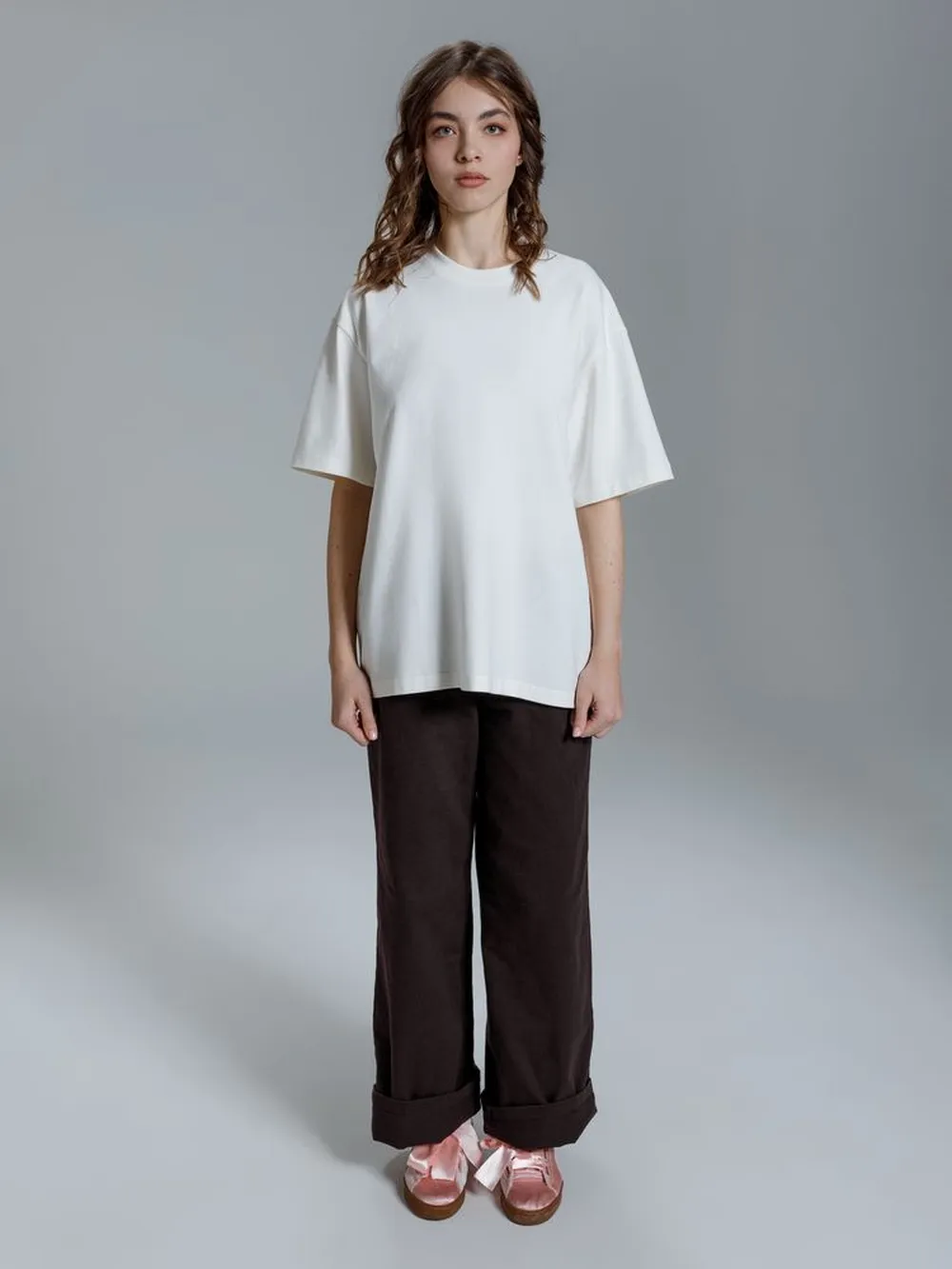 Футболка оверсайз Kangas, белая, XL/XXL заказать онлайн с вашим дизайном на заказ в Москве и области