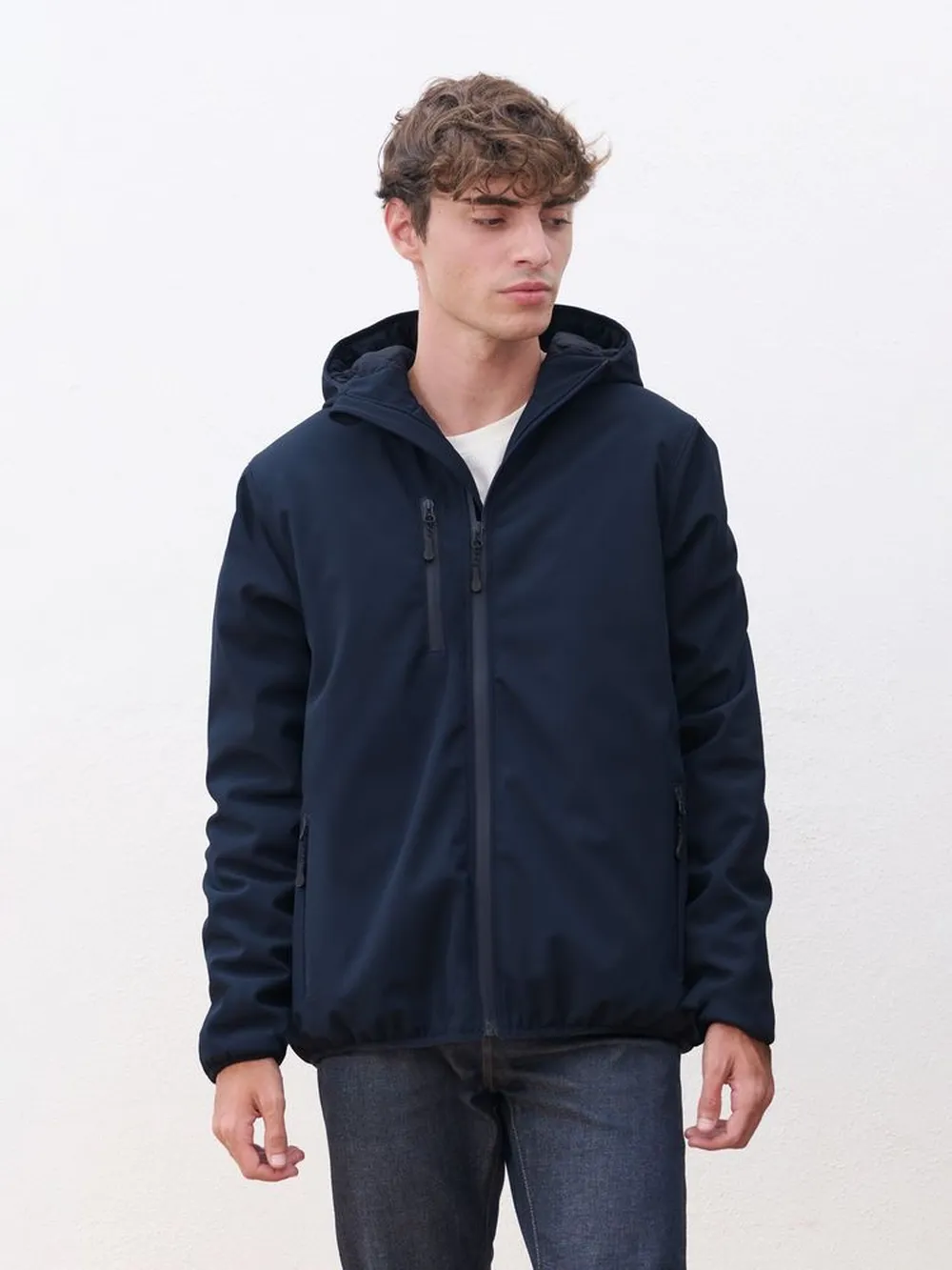 Куртка софтшелл с капюшоном мужская Falcon Men, темно-серая, размер 4XL заказать онлайн с вашим дизайном на заказ в Москве и области