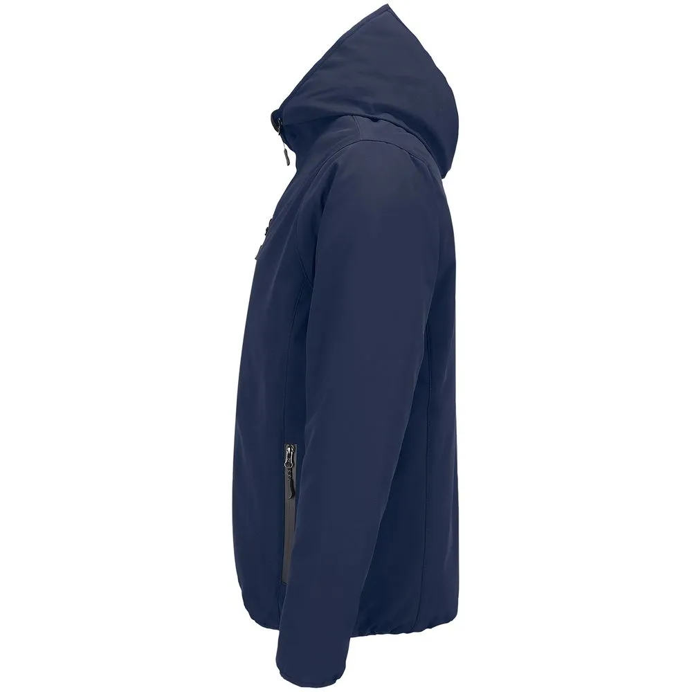 Куртка софтшелл с капюшоном мужская Falcon Men, синяя, размер 4XL заказать онлайн с вашим дизайном на заказ в Москве и области