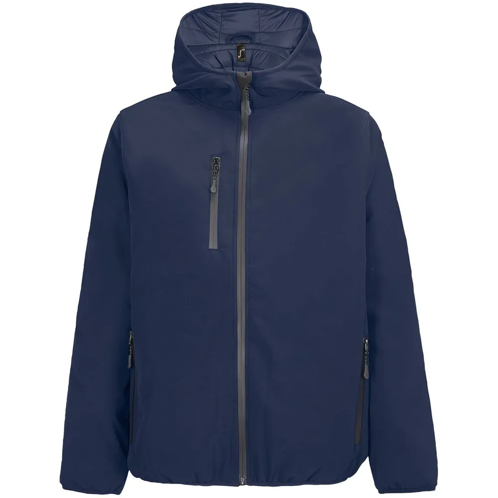 Куртка софтшелл с капюшоном мужская Falcon Men, синяя, размер 4XL заказать онлайн с вашим дизайном на заказ в Москве и области