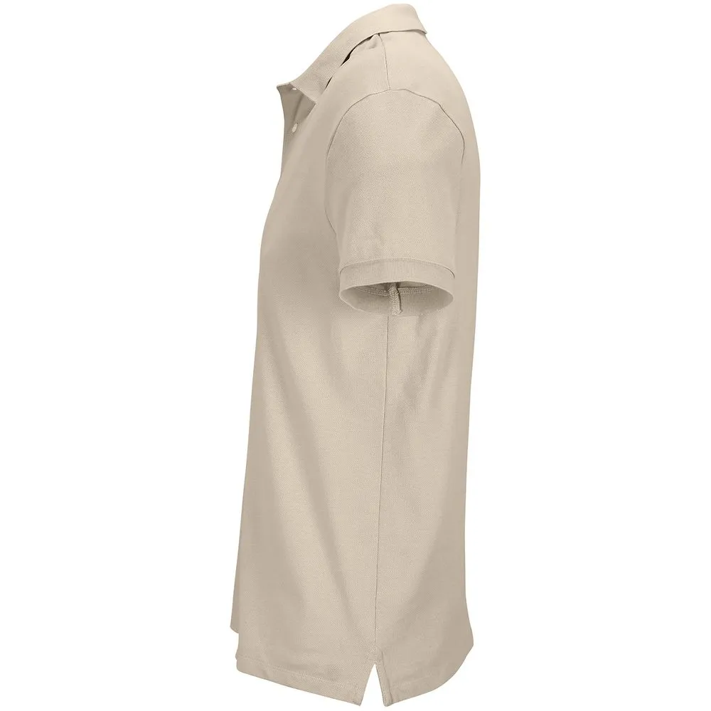 Рубашка поло унисекс Pacific, бежевая (льняная), размер L заказать онлайн с вашим дизайном на заказ в Москве и области