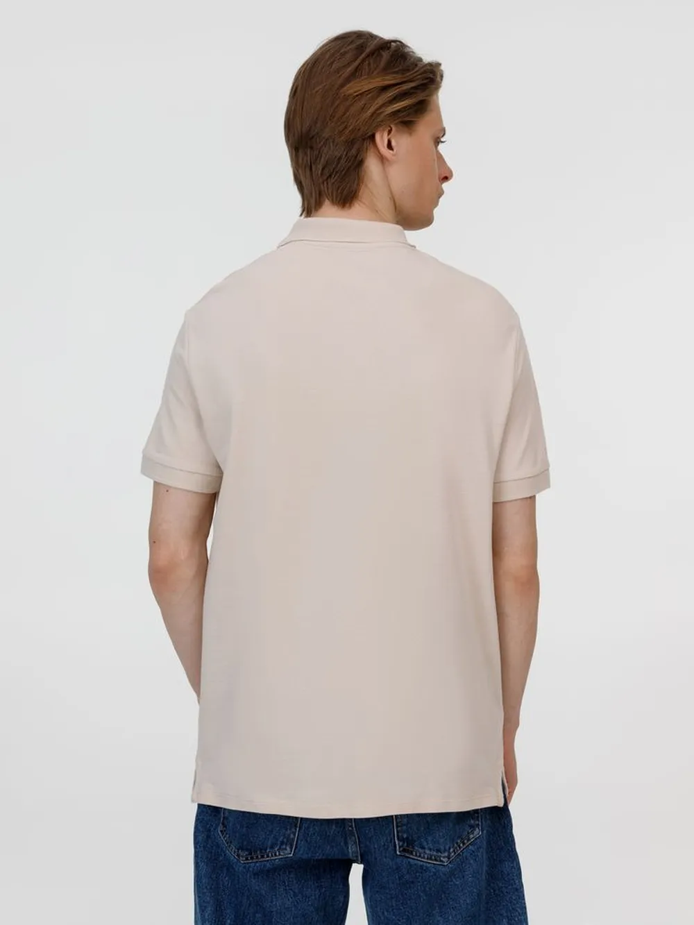 Рубашка поло унисекс Pacific, бежевая (льняная), размер L заказать онлайн с вашим дизайном на заказ в Москве и области