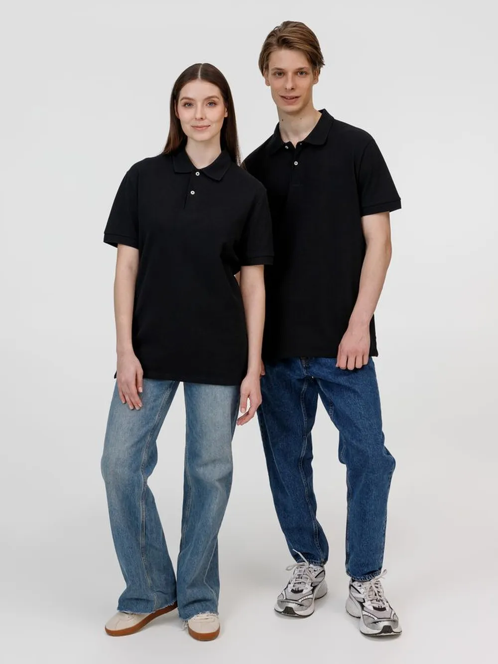 Рубашка поло унисекс Pacific, черная, размер XXL заказать онлайн с вашим дизайном на заказ в Москве и области