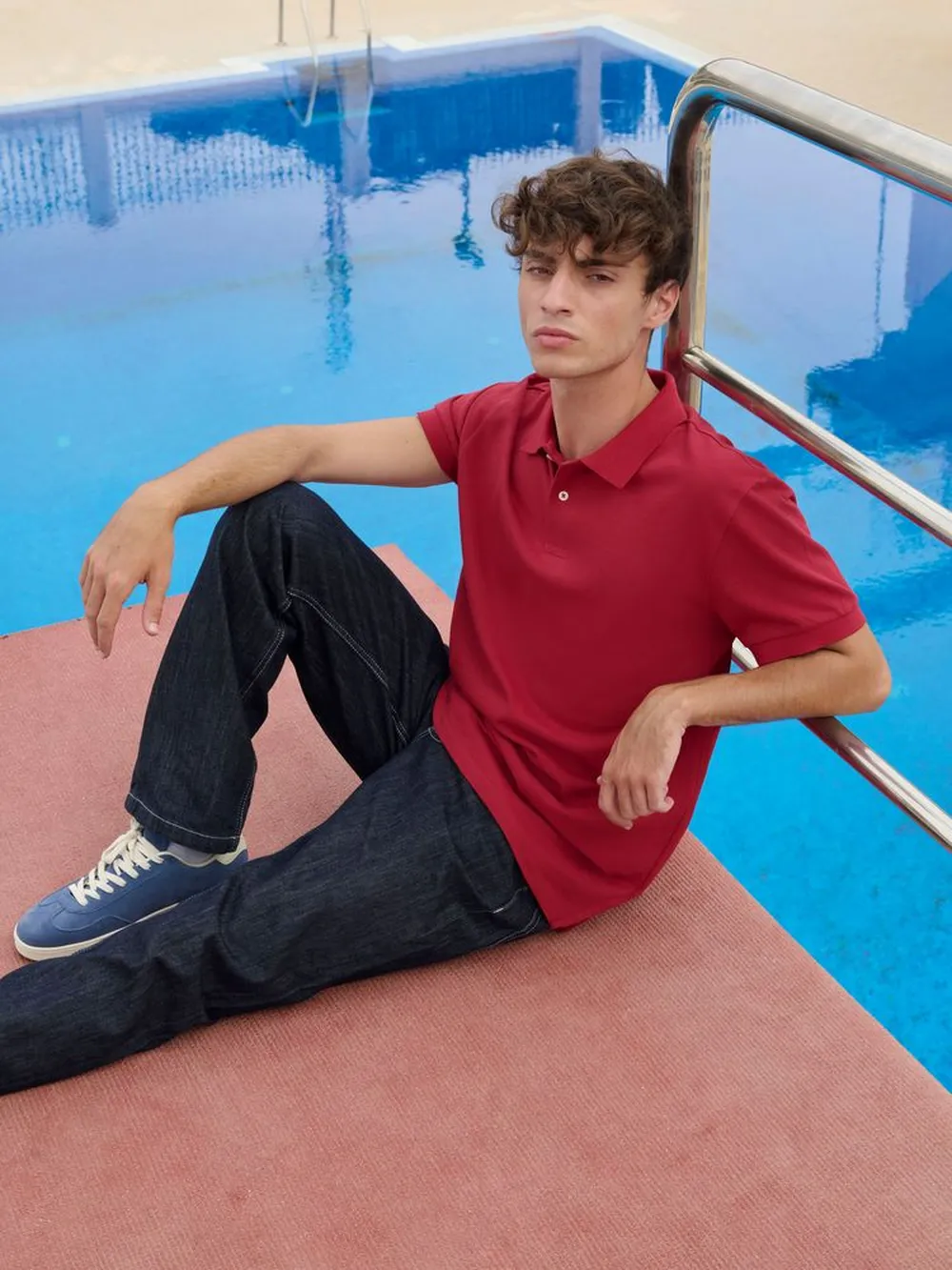 Рубашка поло унисекс Pacific, красная, размер 4XL заказать онлайн с вашим дизайном на заказ в Москве и области