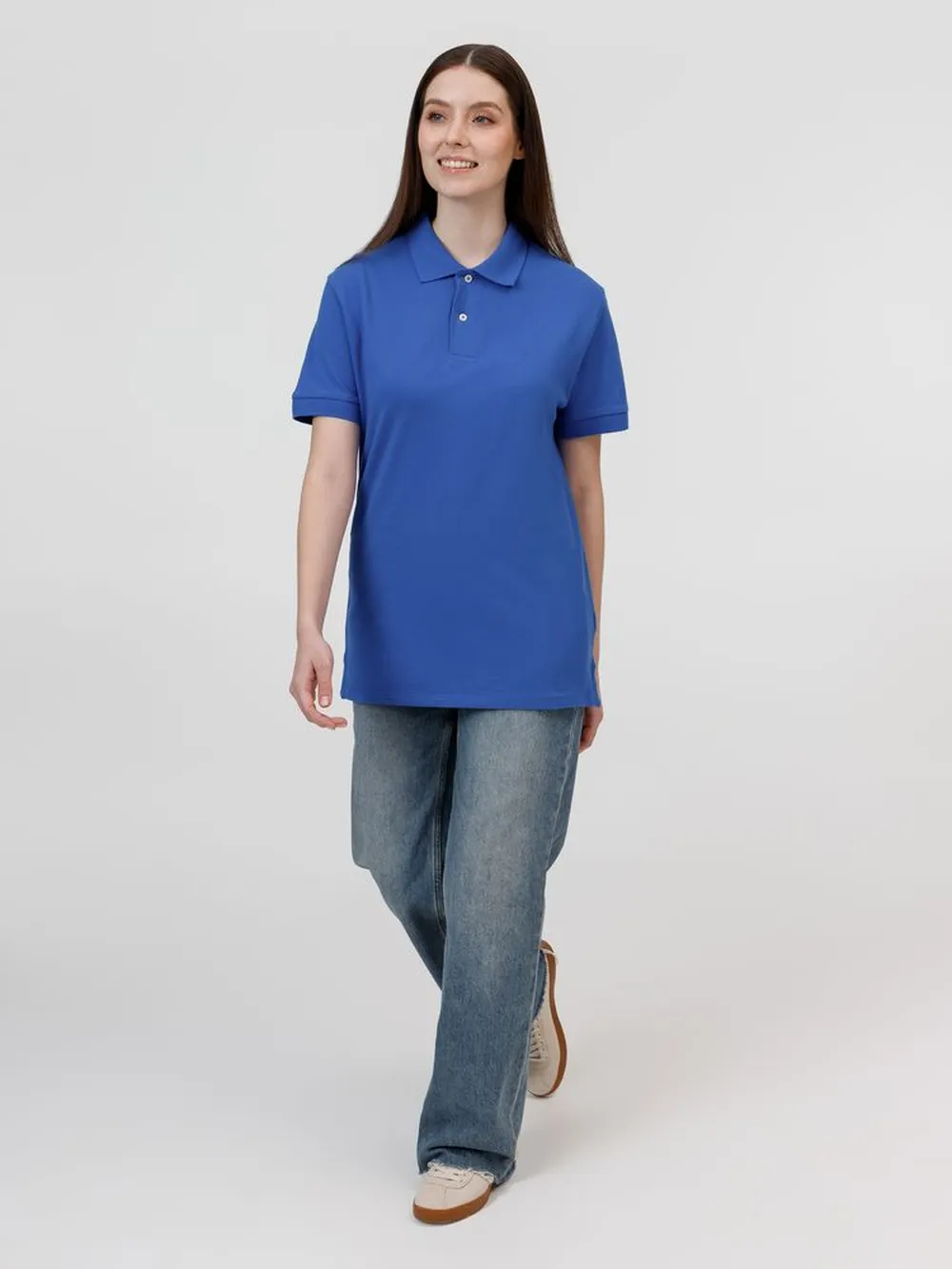 Рубашка поло унисекс Pacific, ярко-синяя (royal), размер 4XL заказать онлайн с вашим дизайном на заказ в Москве и области