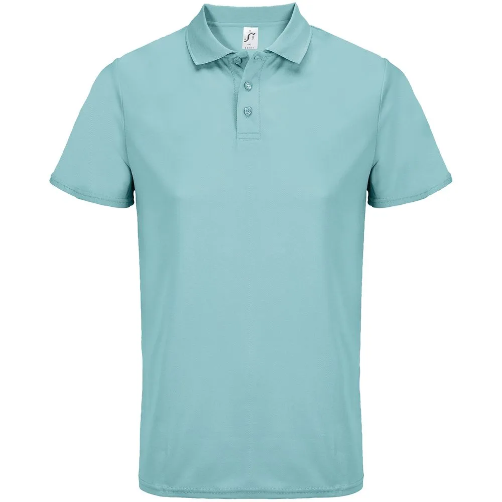 Рубашка поло унисекс Pitcher, голубая (морская волна), размер M заказать онлайн с вашим дизайном на заказ в Москве и области