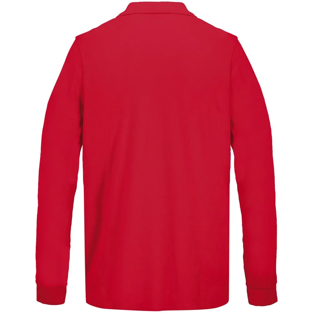 Рубашка поло унисекс с длинным рукавом Pacific LSL, красная, размер XL заказать онлайн с вашим дизайном на заказ в Москве и области