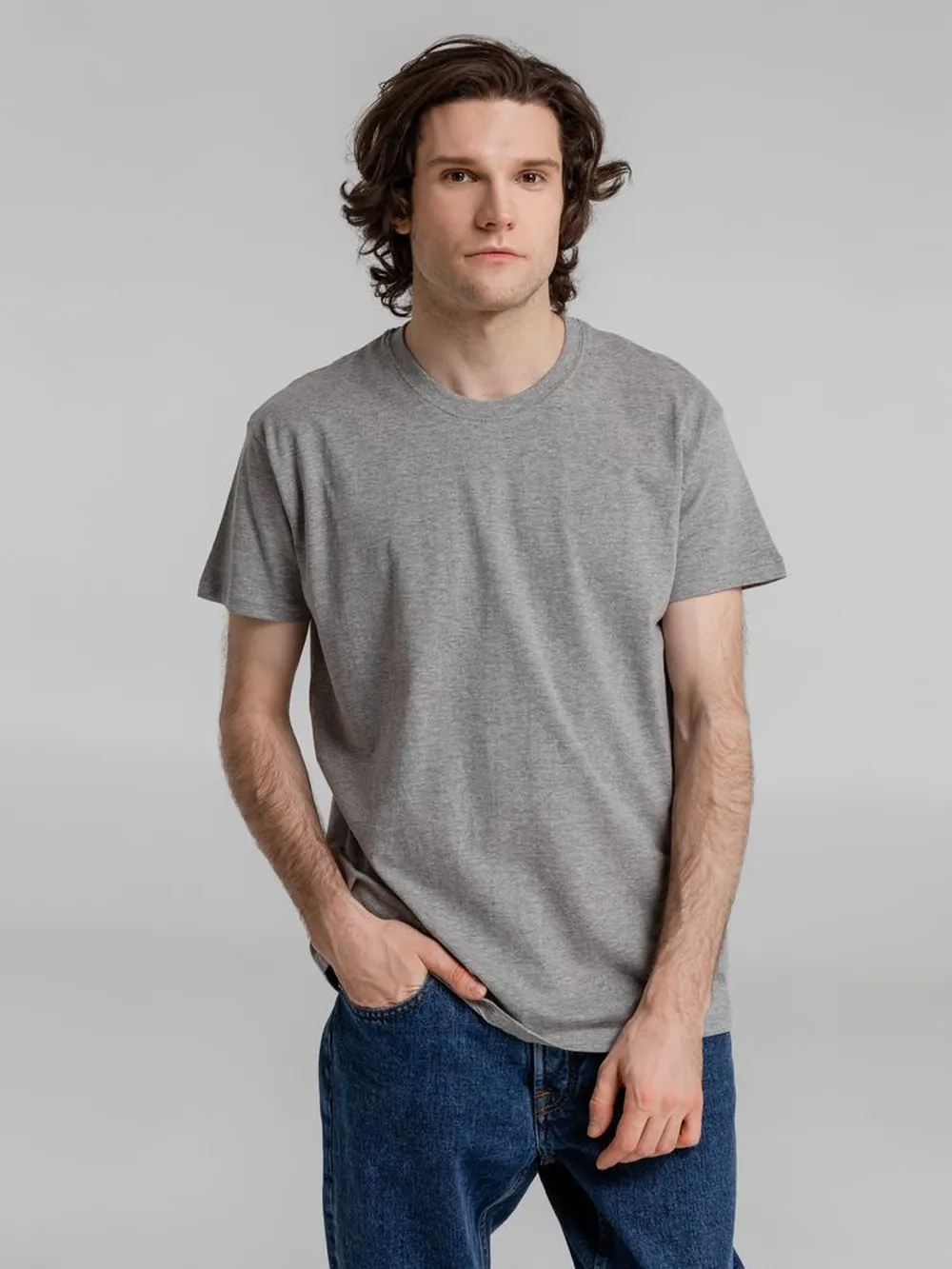 Футболка Imperial 190 серый меланж, размер XL заказать онлайн с вашим дизайном на заказ в Москве и области