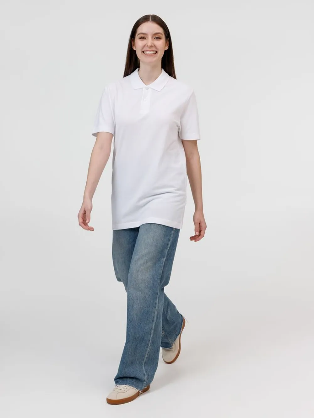 Рубашка поло унисекс Pulse, белая, размер XL заказать онлайн с вашим дизайном на заказ в Москве и области