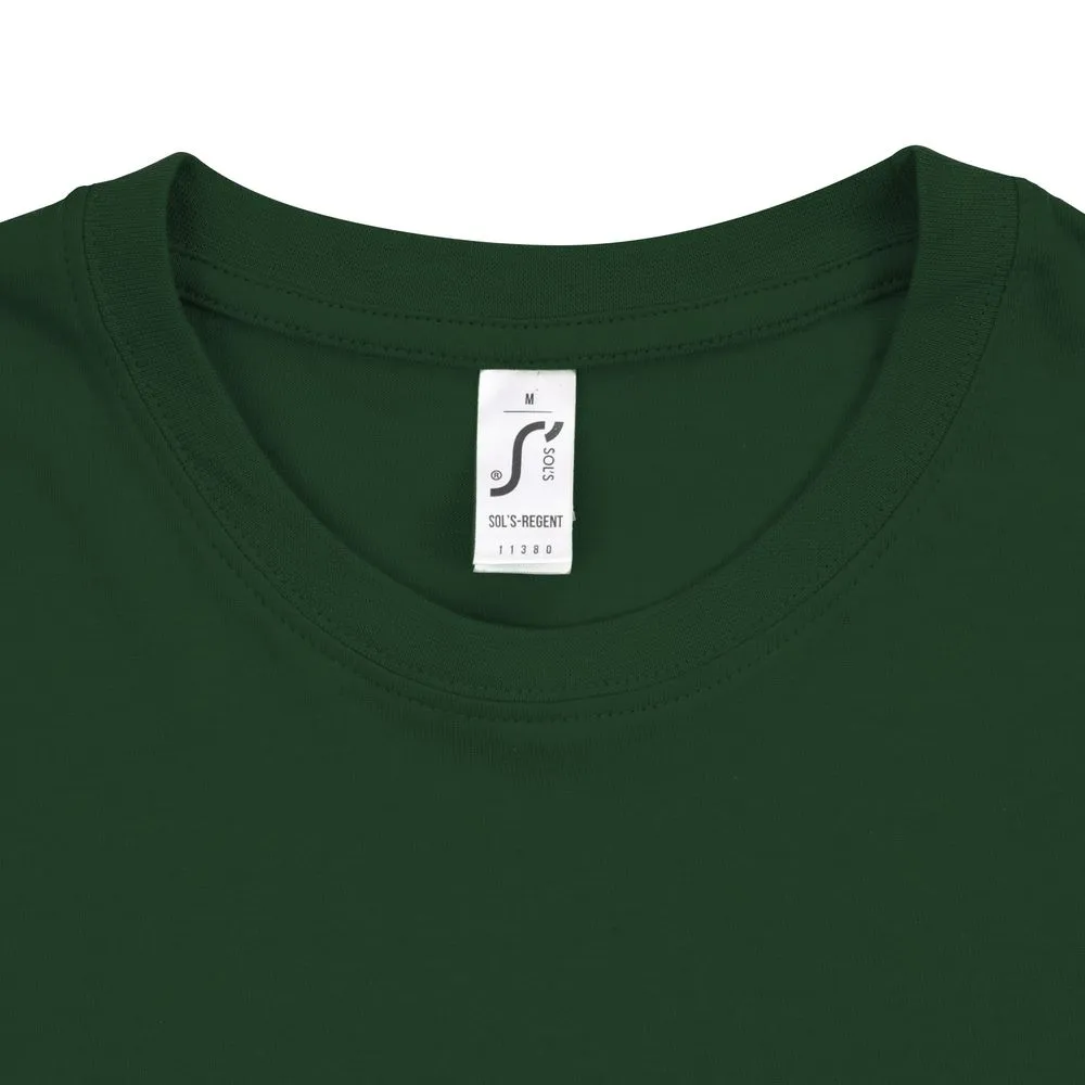 Футболка унисекс Regent 150, темно-зеленая заказать онлайн с вашим дизайном на заказ в Москве и области