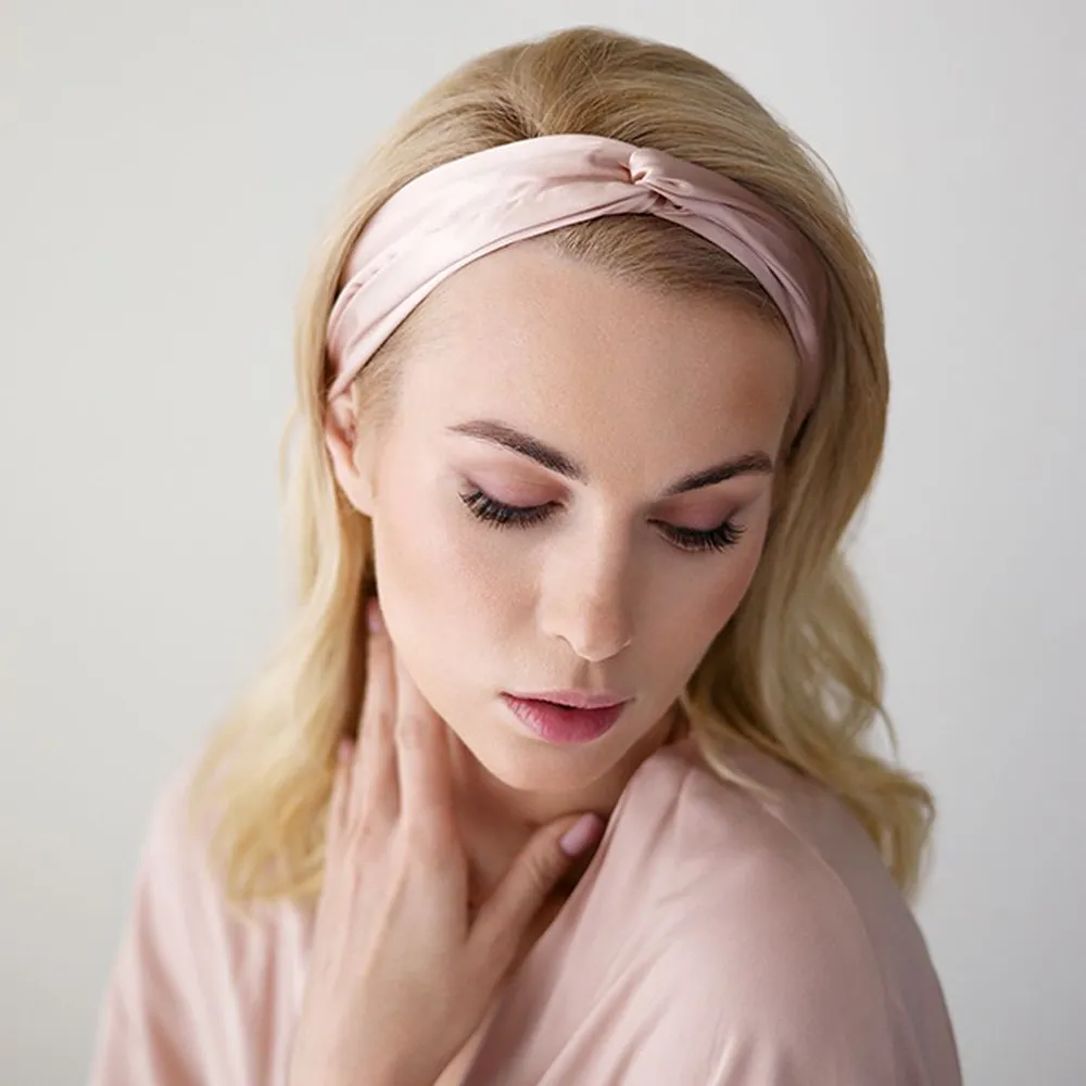 Повязка для волос Essential, розовая (пыльная роза) заказать онлайн с вашим дизайном на заказ в Москве и области